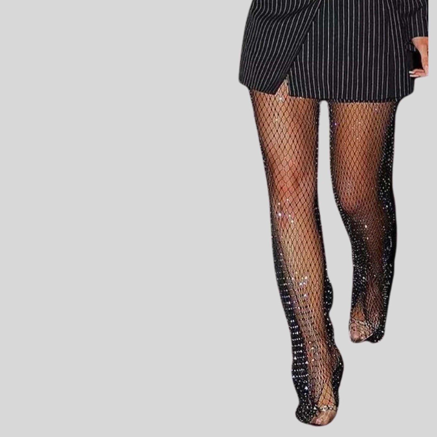 Crystal Mesh Pants in black