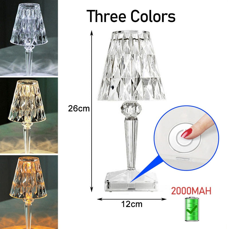 Crystal Table Lamp - Lamp Shade Style