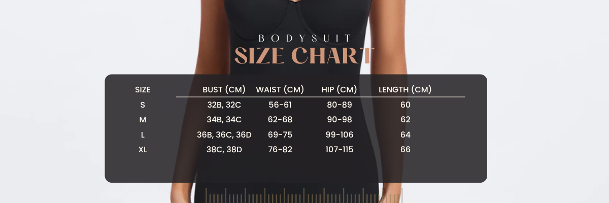 size chart for shapewear slip dress