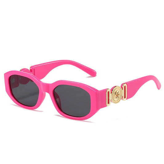 Hot Pink Rectangular Sunglasses